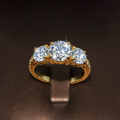 Silver Moissanite Star Ring