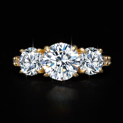 Silver Moissanite Star Ring