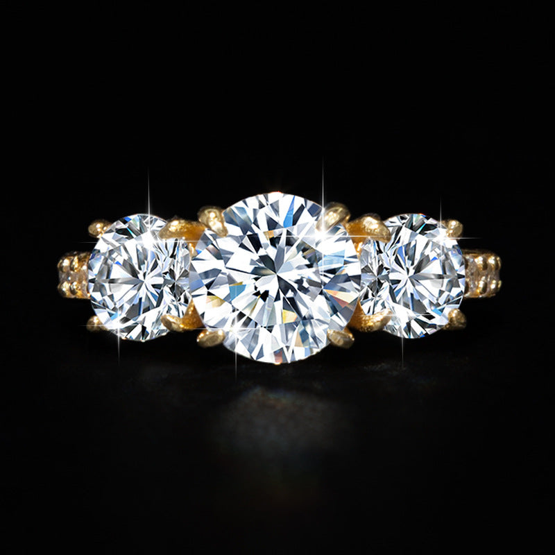 Silver Moissanite Star Ring