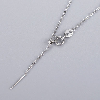 Silver Needle Beaded Necklace