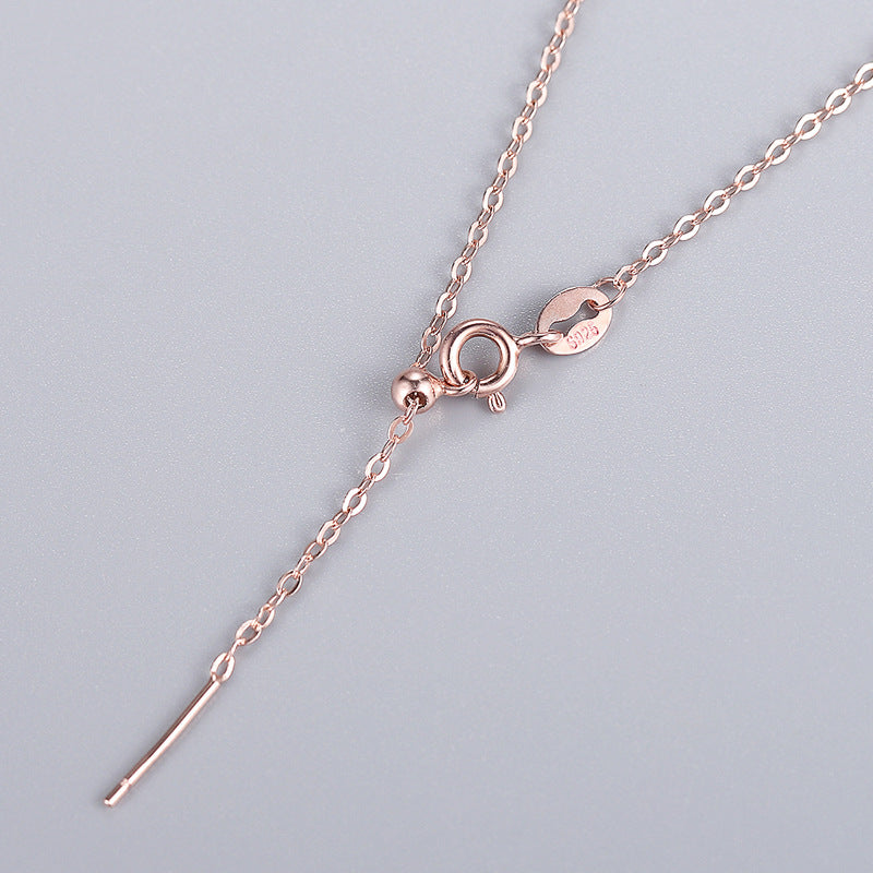 Silver Needle Beaded Necklace