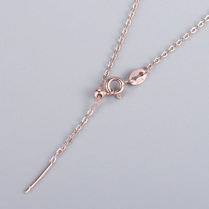 Silver Needle Beaded Necklace