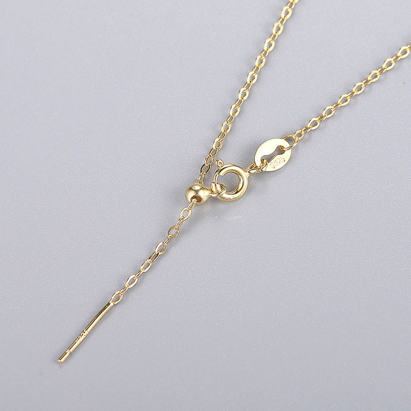Silver Needle Beaded Necklace