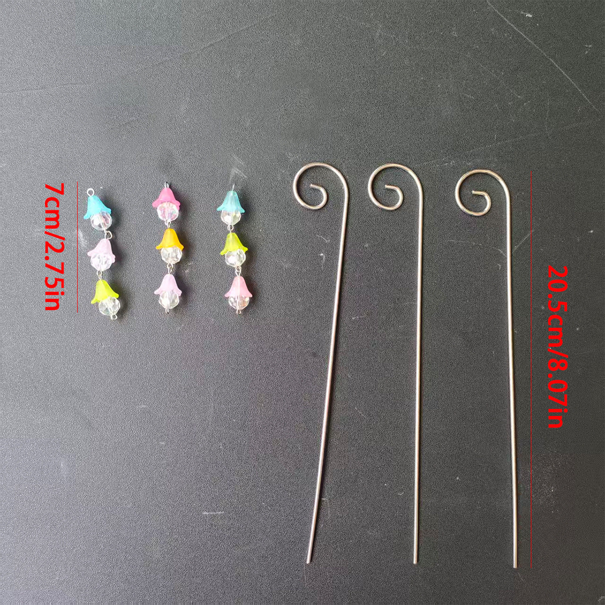 Silver Plant Decorative Stakes Set