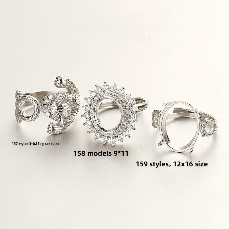 Silver Plated Floral Adjustable Ring