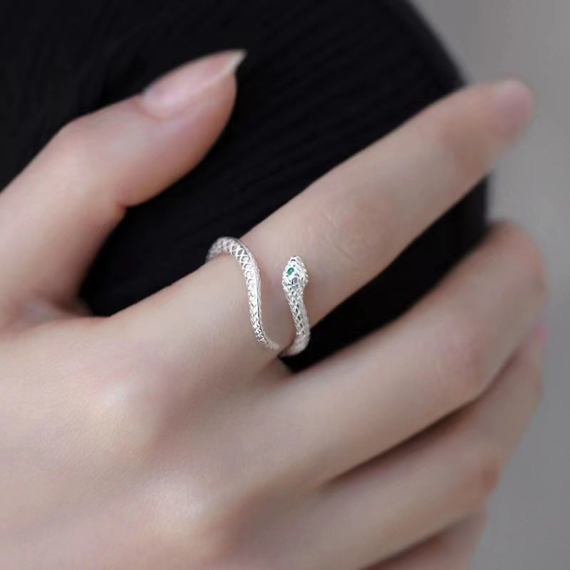 silver snake ring