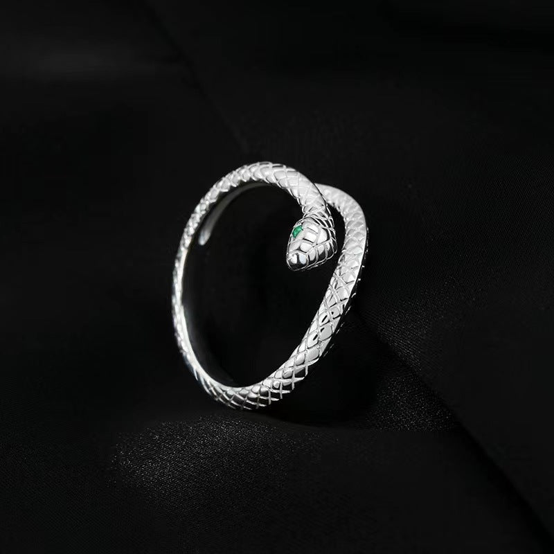 silver snake ring