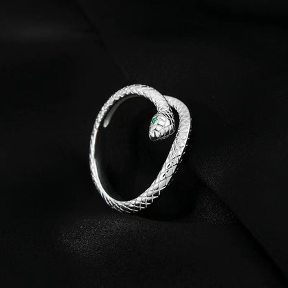 silver snake ring