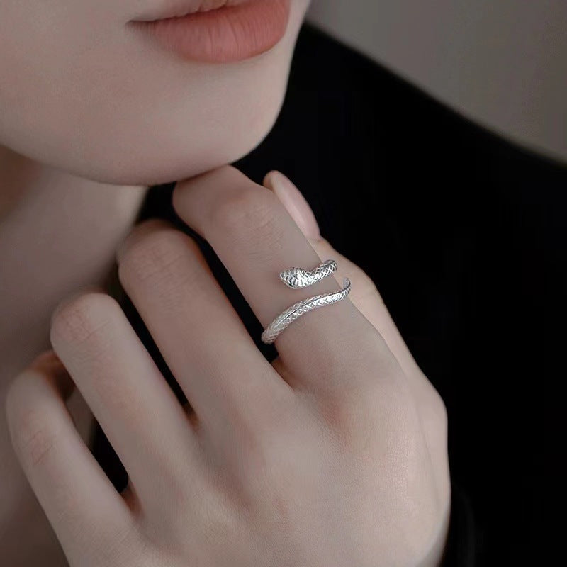 silver snake ring