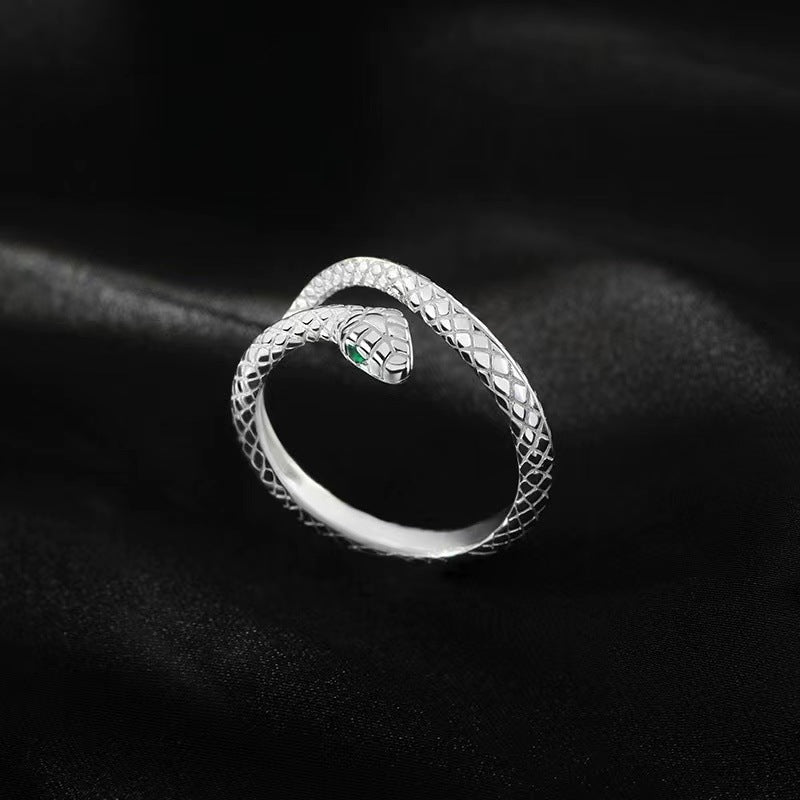 silver snake ring