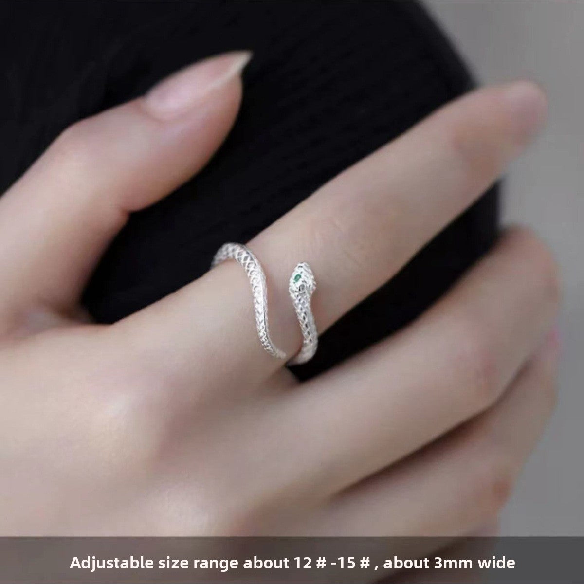 silver snake ring