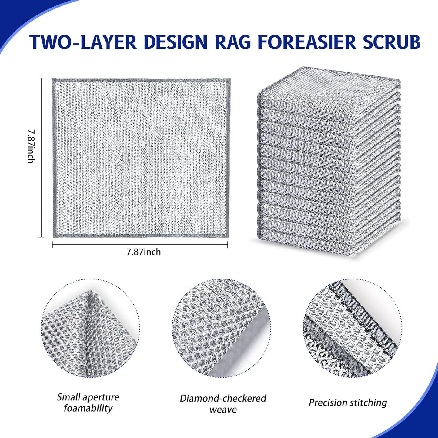 Silver thread dishcloth