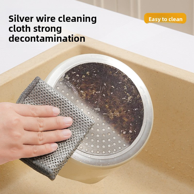 Silver-wire dishcloth