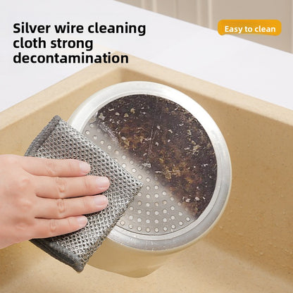 Silver-wire dishcloth