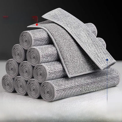 Silver wire dishwashing cloth