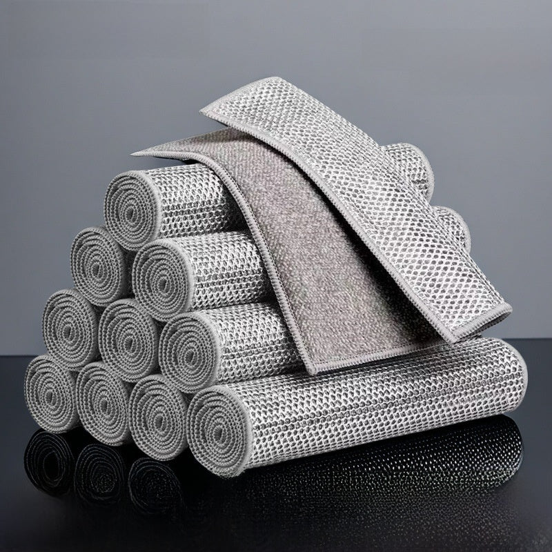 Silver wire dishwashing cloth