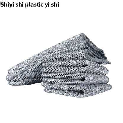 Silver wire dishwashing cloth
