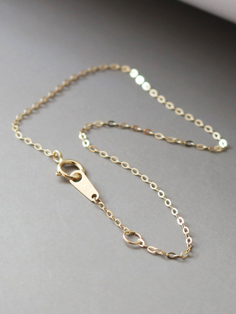 Simple 14K Gold Bracelet and Anklet