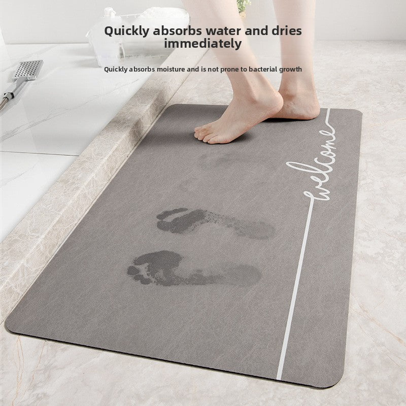 Simple absorbent bathroom mat