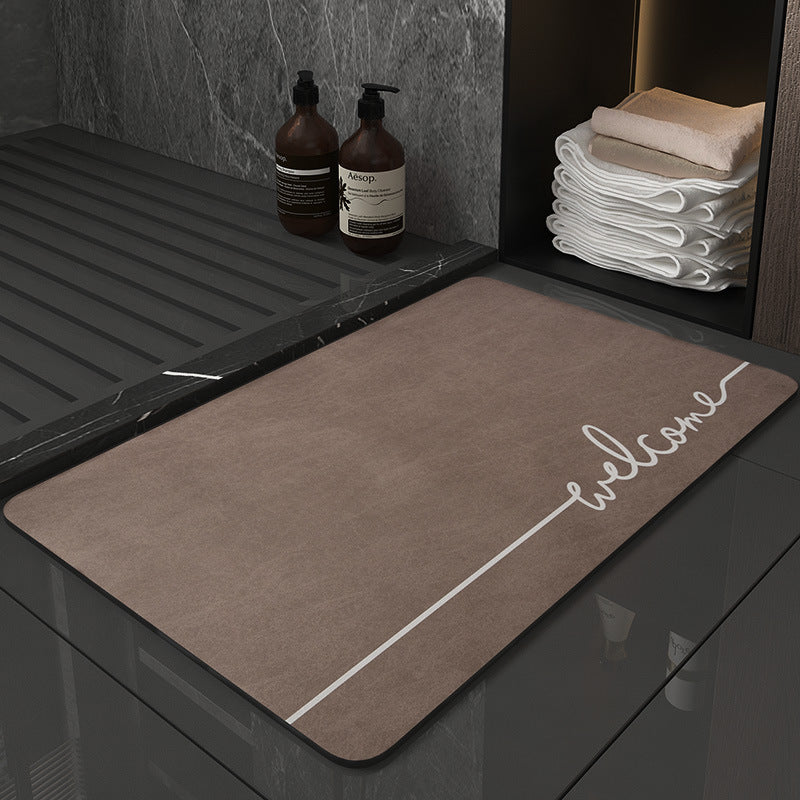 Simple absorbent bathroom mat