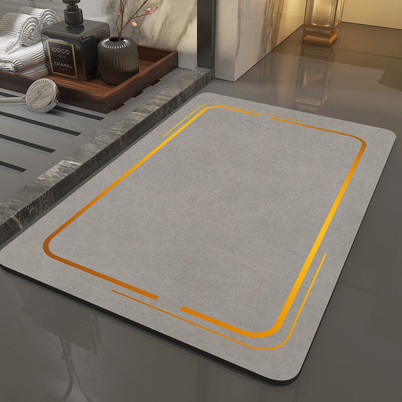 Simple absorbent bathroom mat