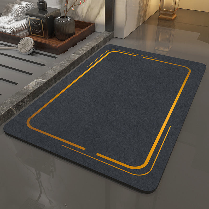 Simple absorbent bathroom mat