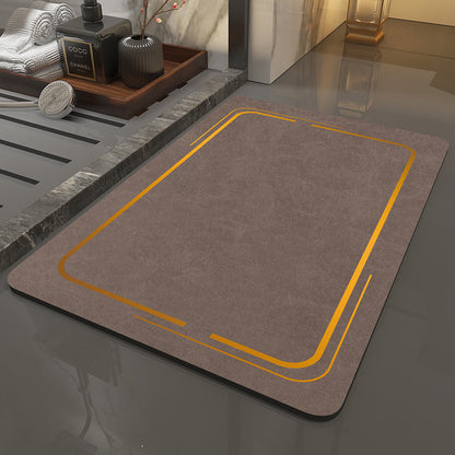 Simple absorbent bathroom mat