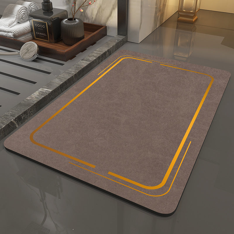 Simple absorbent bathroom mat
