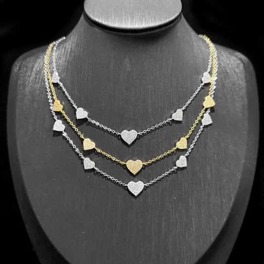 Simple All-match Love Zircon Pendant Necklace