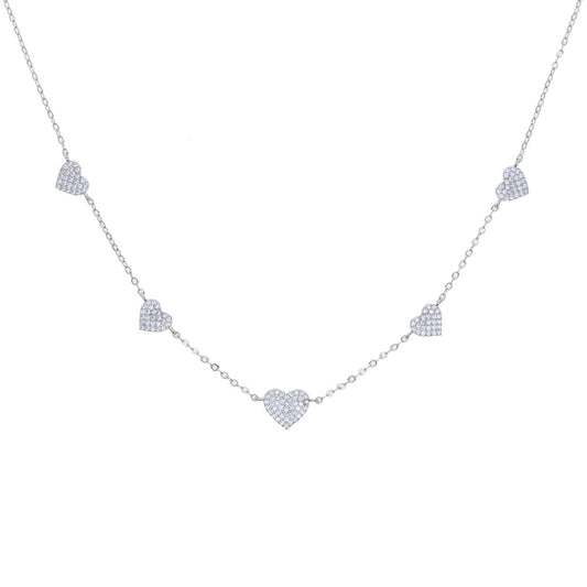 Simple All-match Love Zircon Pendant Necklace