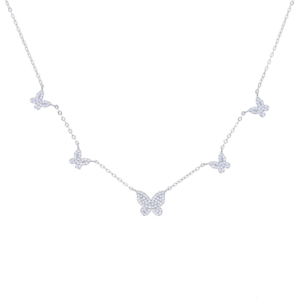 Simple All-match Love Zircon Pendant Necklace