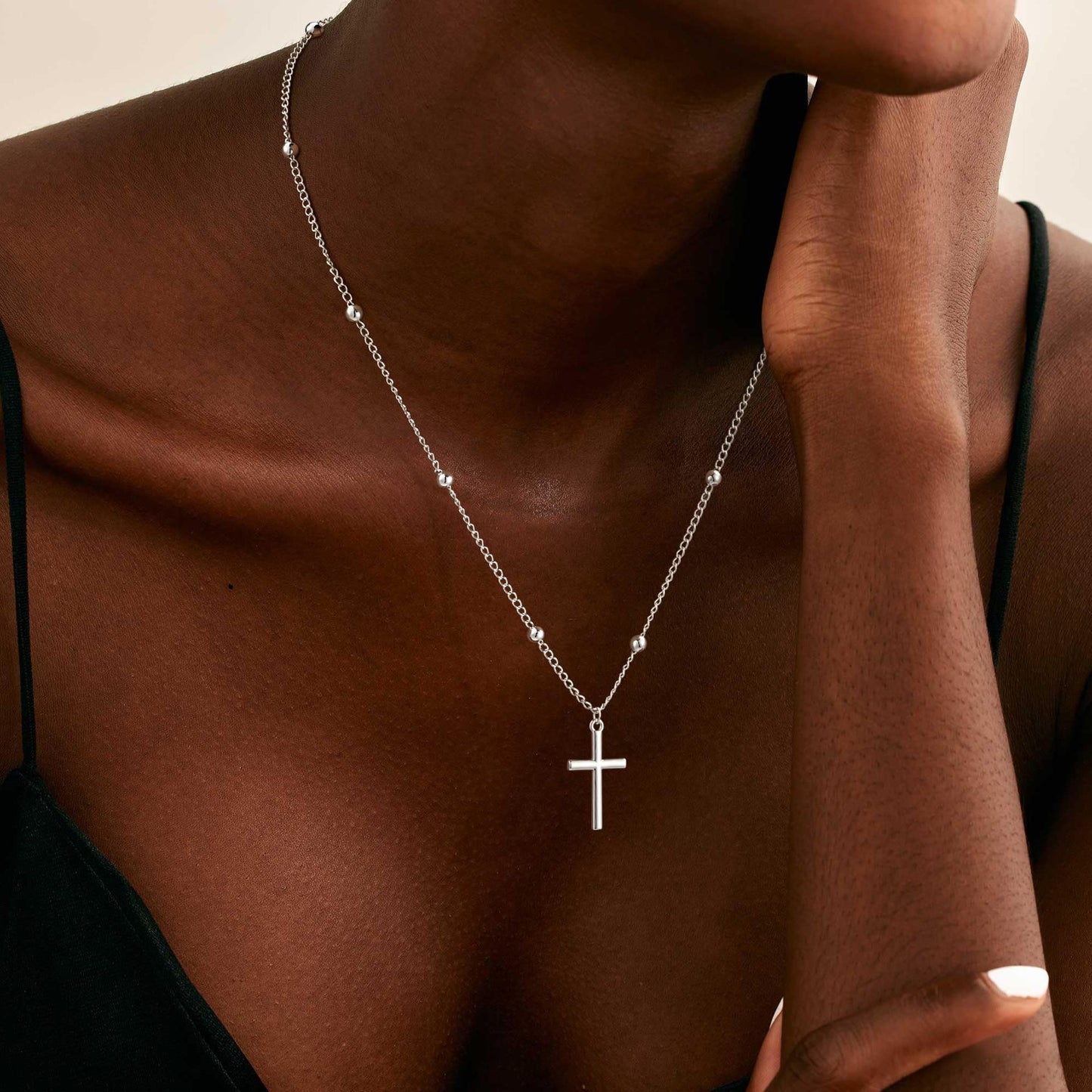Simple alloy cross pendant