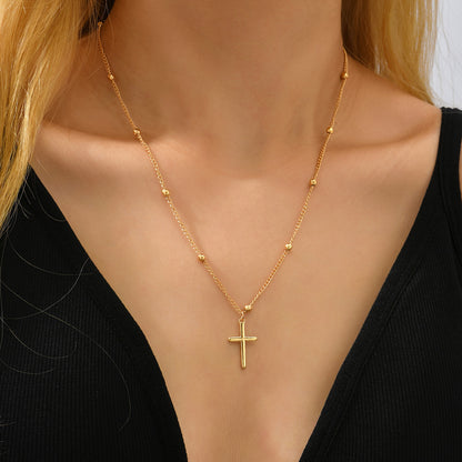 Simple alloy cross pendant