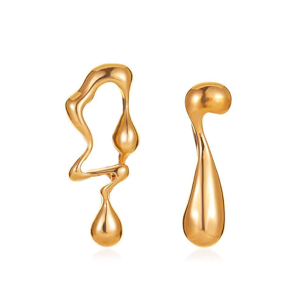 Simple alloy waterdrop earrings