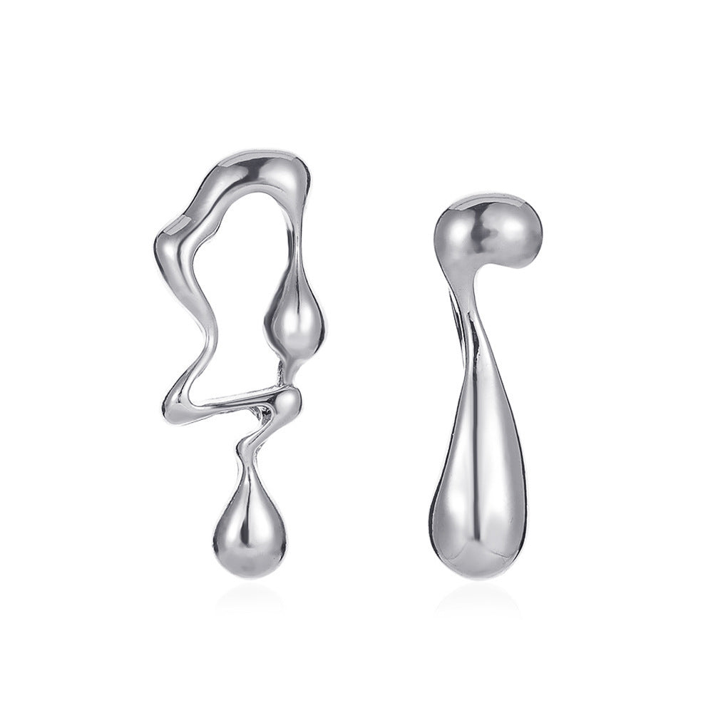 Simple alloy waterdrop earrings