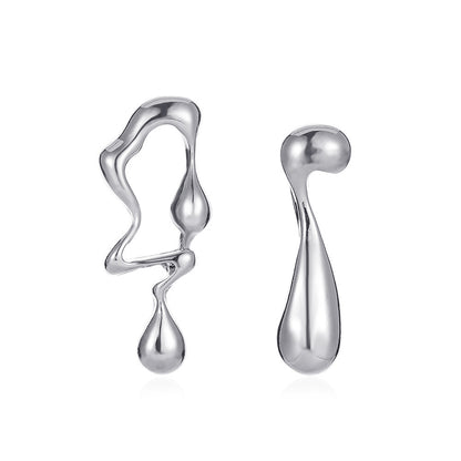 Simple alloy waterdrop earrings