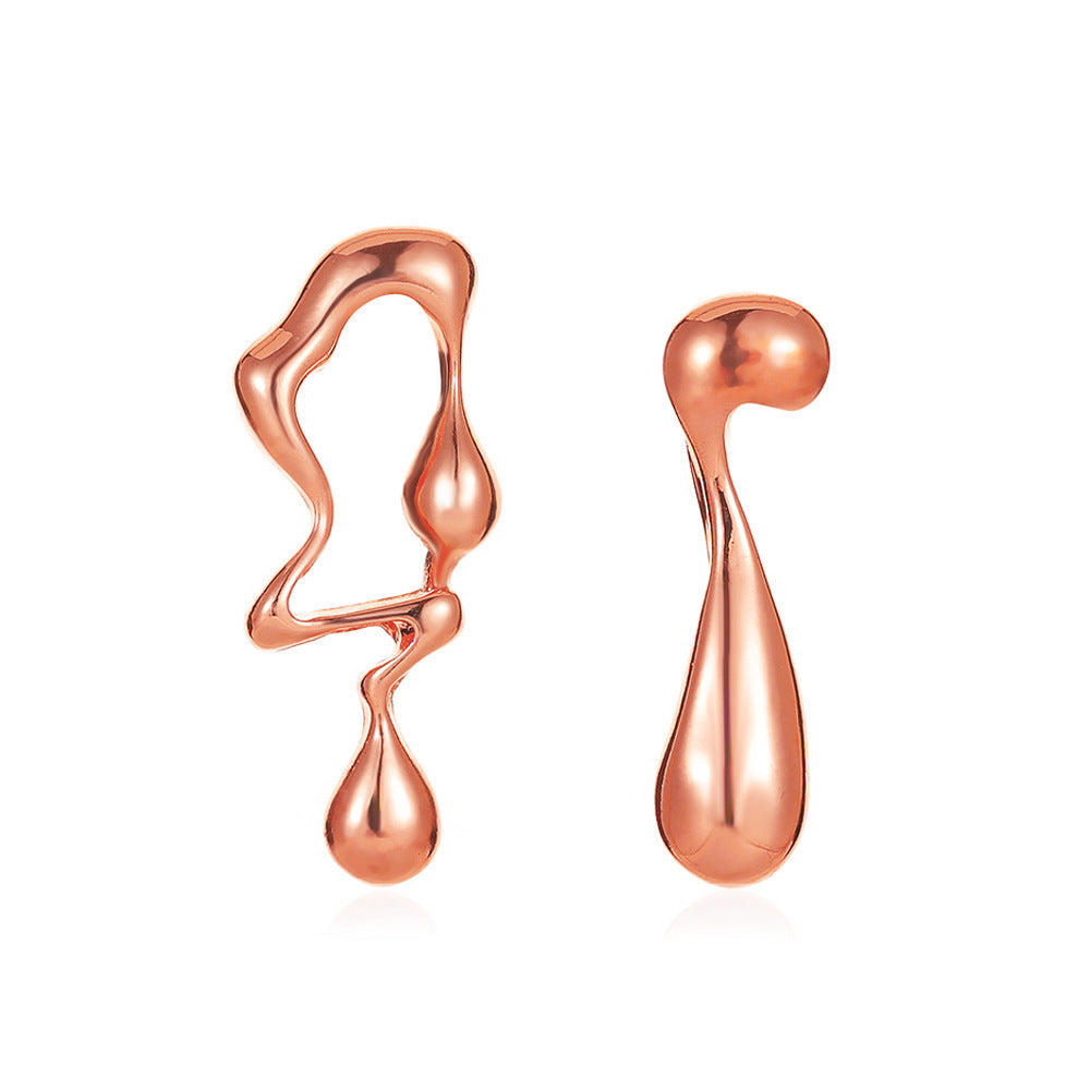 Simple alloy waterdrop earrings