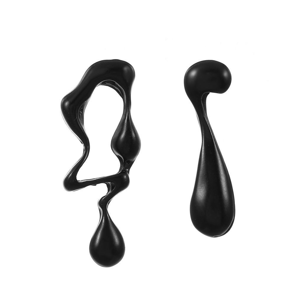 Simple alloy waterdrop earrings