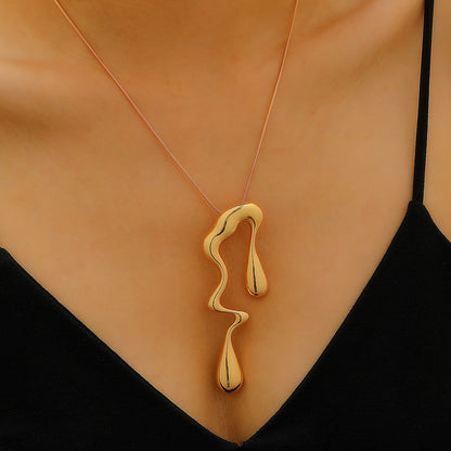 Simple alloy waterdrop earrings