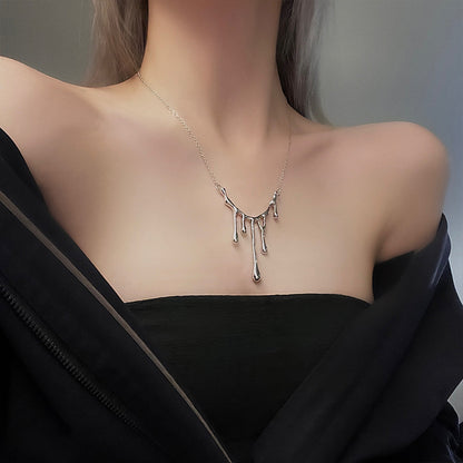 Simple alloy waterdrop earrings