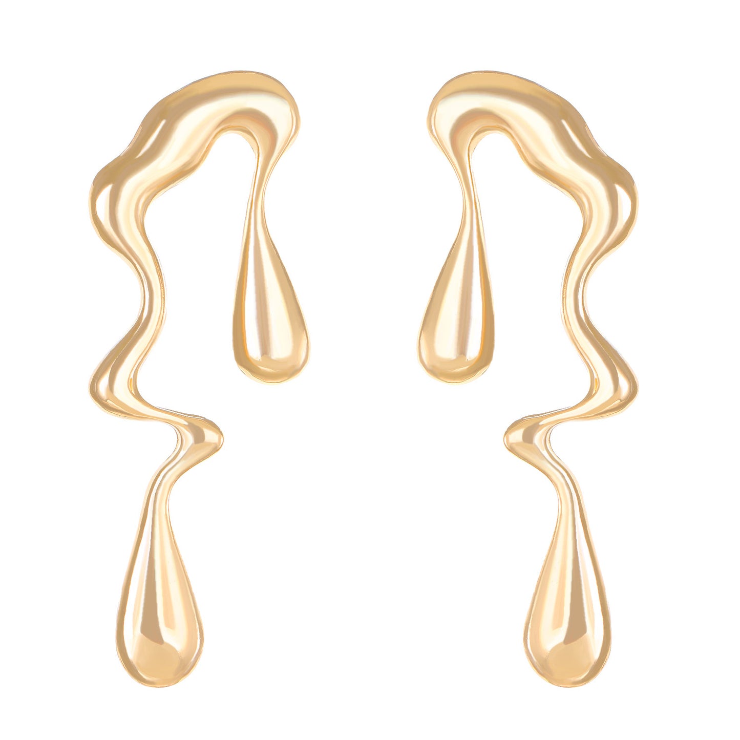 Simple alloy waterdrop earrings