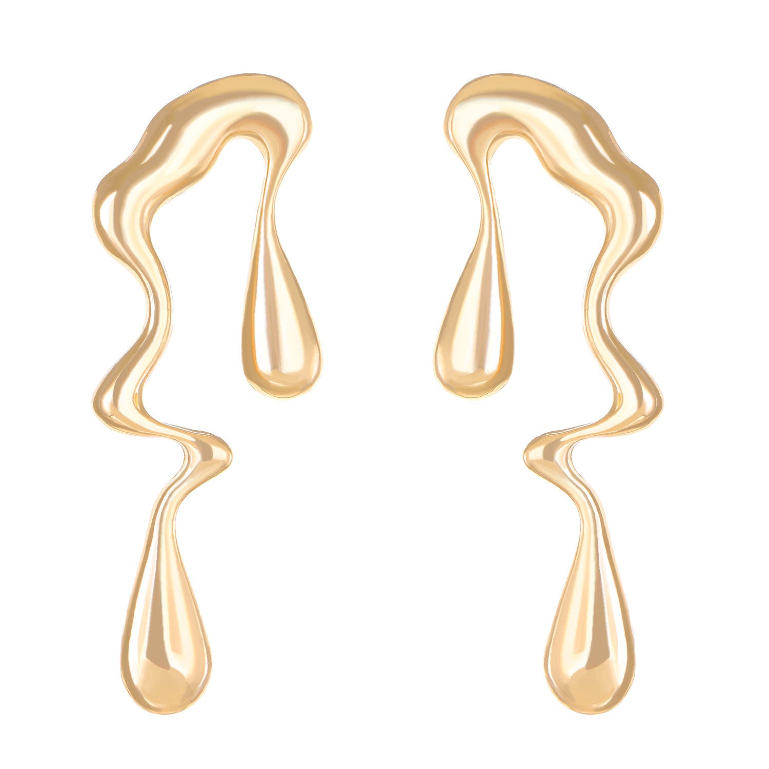 Simple alloy waterdrop earrings
