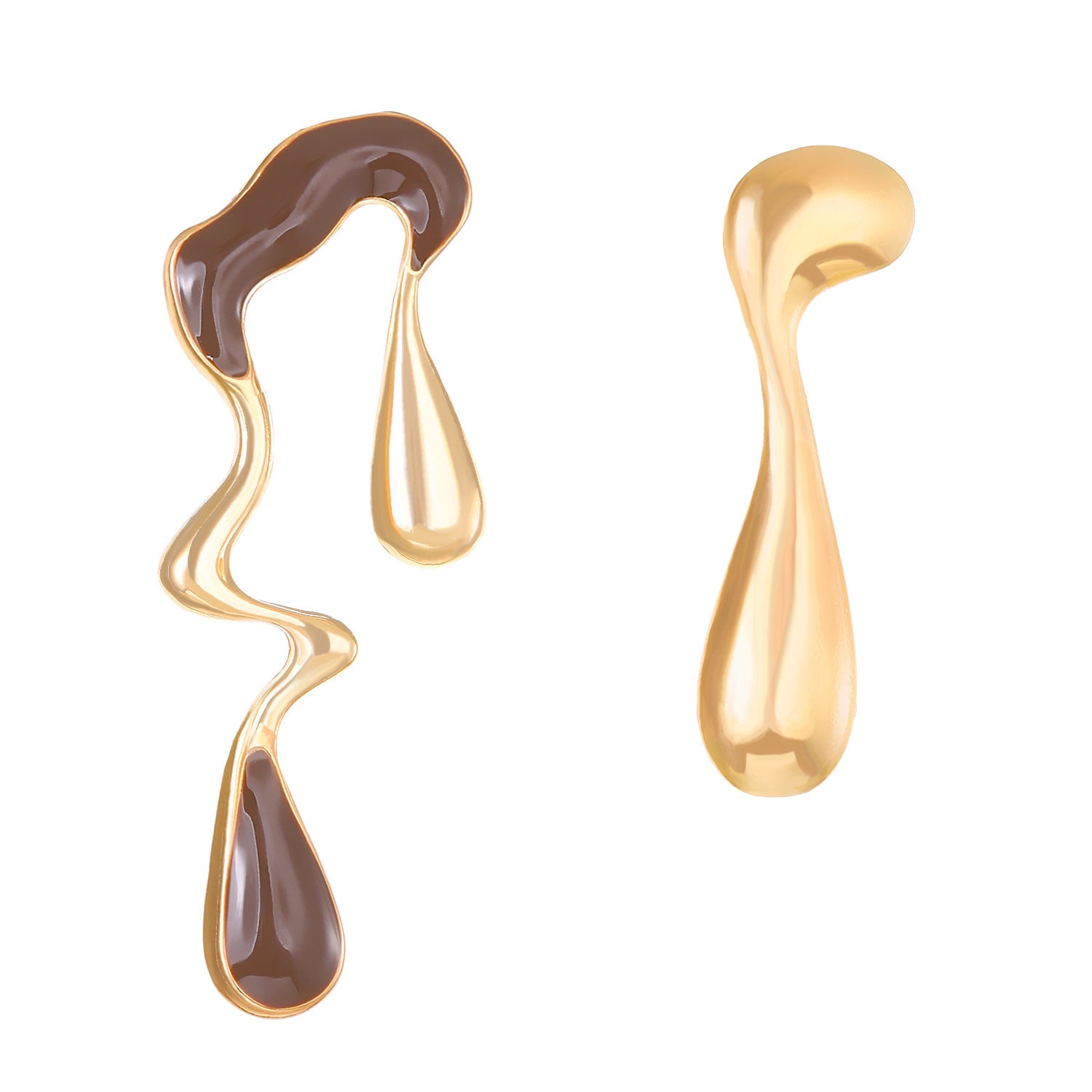 Simple alloy waterdrop earrings