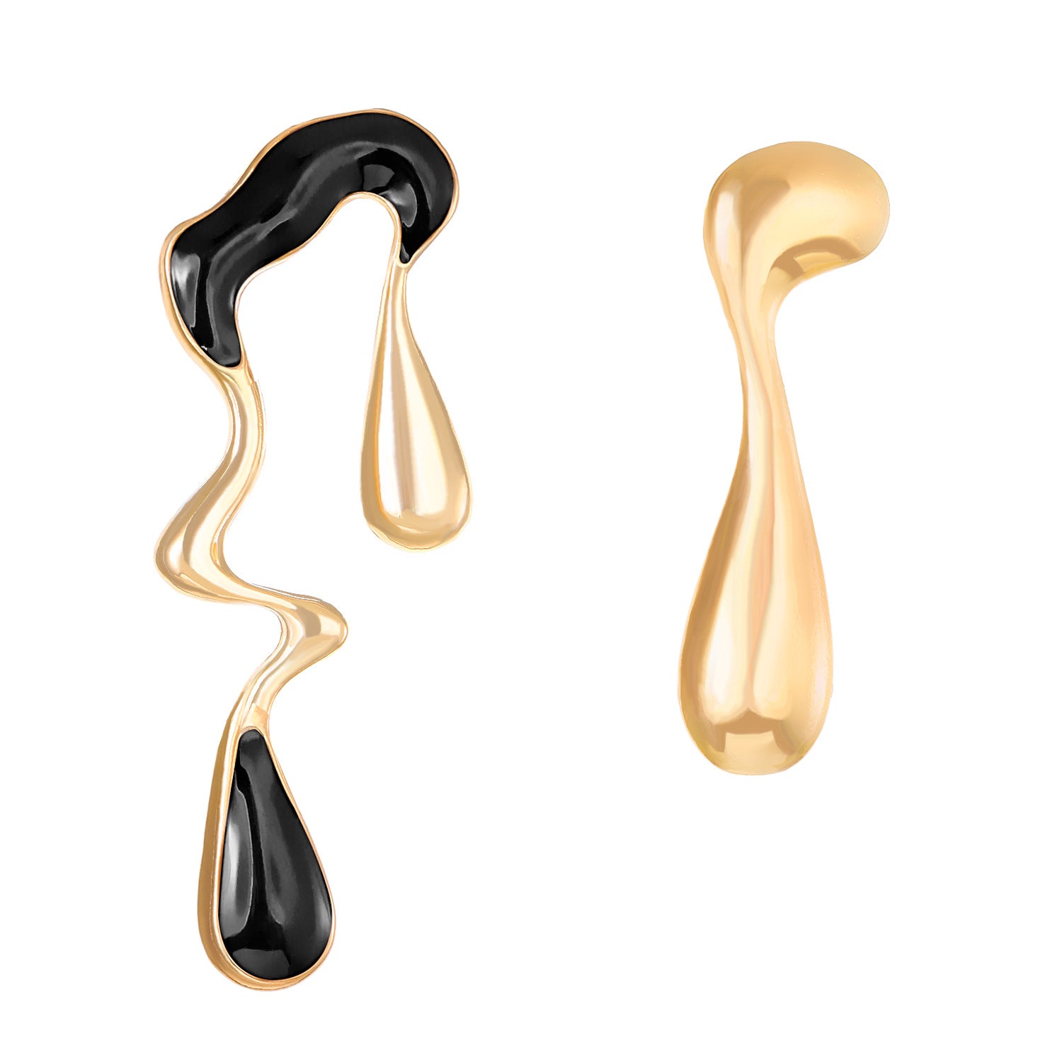 Simple alloy waterdrop earrings