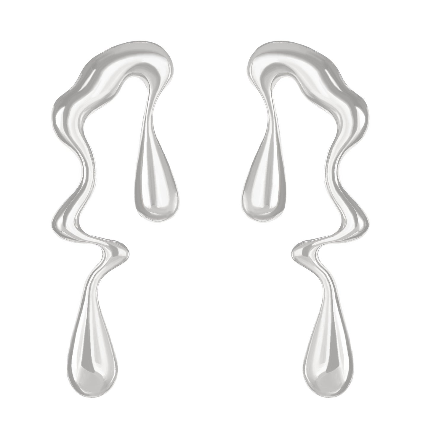 Simple alloy waterdrop earrings