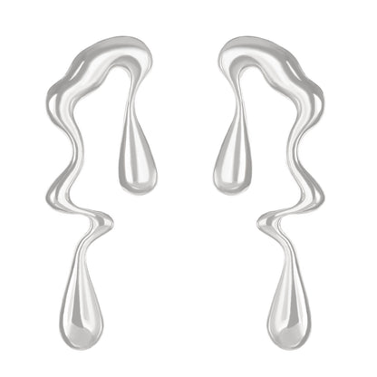 Simple alloy waterdrop earrings