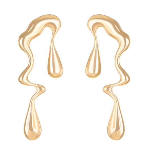Simple alloy waterdrop earrings