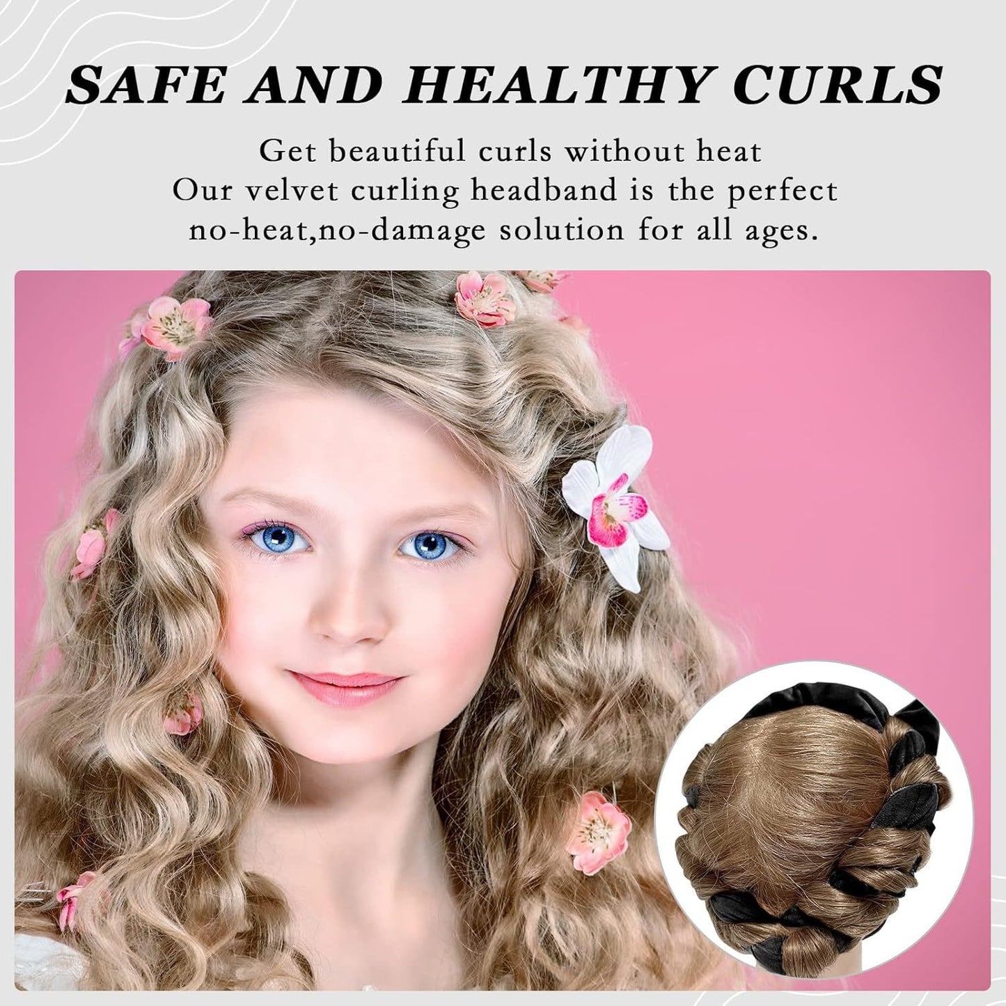 Simple and convenient non-heating curling iron, hair band, hair dresser, big wave hair care, sleep gift box set