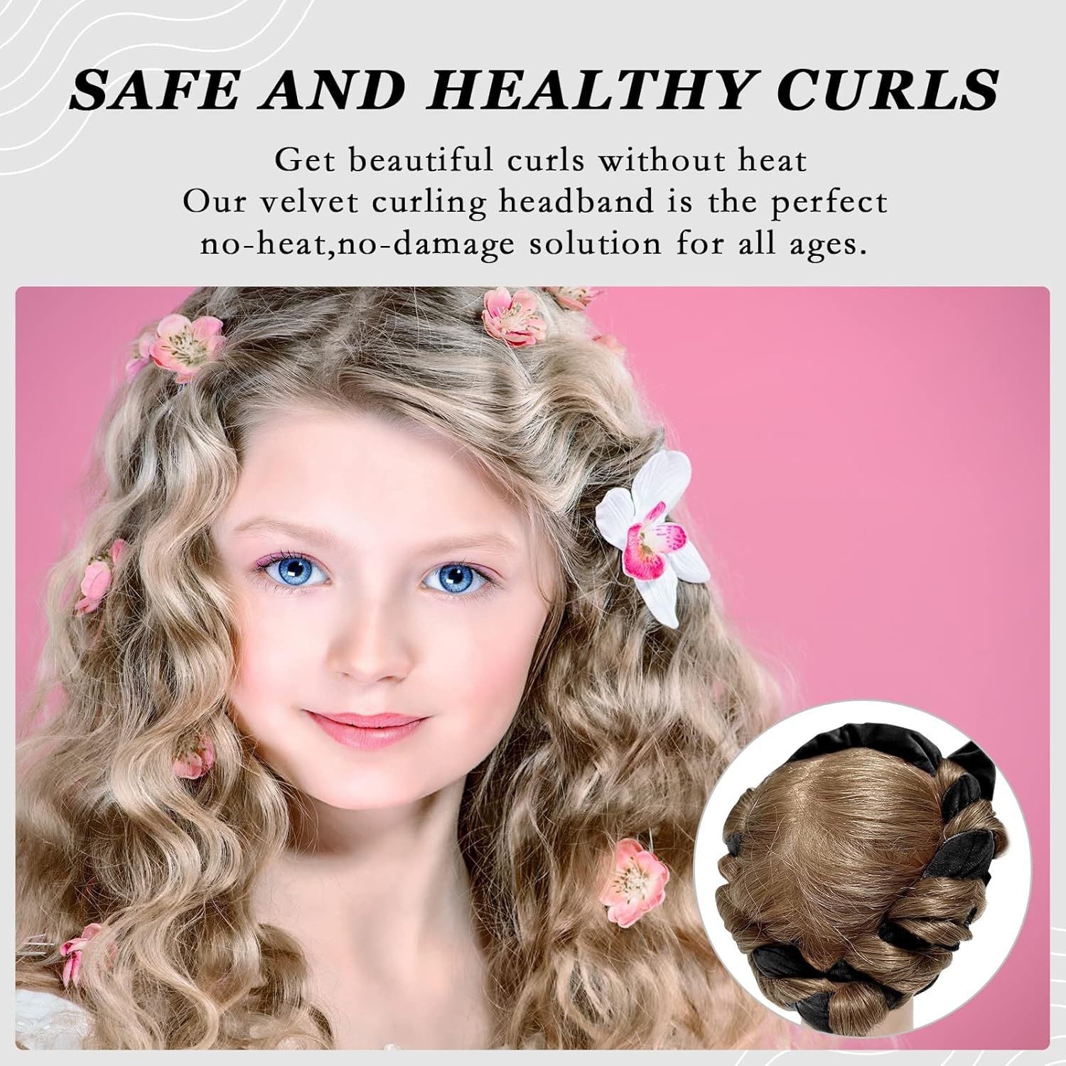 Simple and convenient non-heating curling iron, hair band, hair dresser, big wave hair care, sleep gift box set