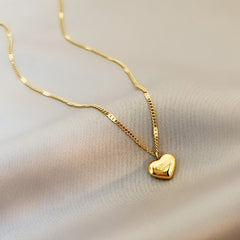 K215 heart necklace gold